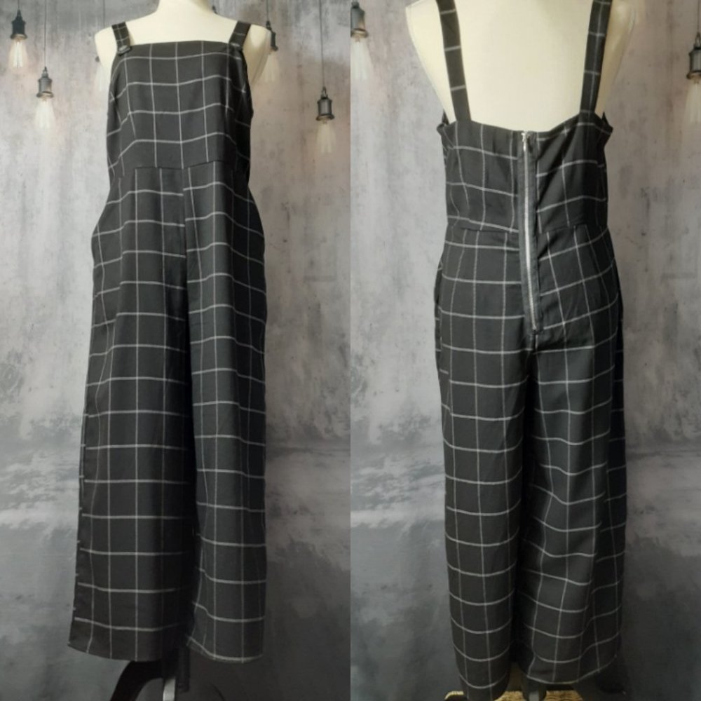 Bebop Black & White Pants Romper Large Juniors